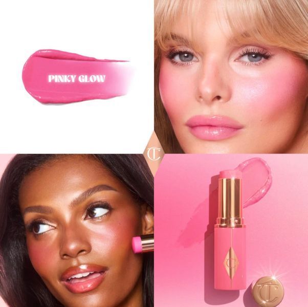 Румяна для щек и губ в форме стика Charlotte Tilbury Mini Unreal Lip + Cheek Glow Blush Stick оттенок Pinky Glow, мини 3 гр 000205 фото