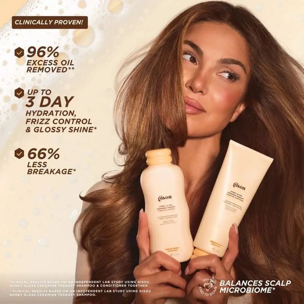 Набор для волос Gisou Honey Gloss Hair Wash Duo (шампунь 250 мл + кондиционер 200 мл) 2896618117 фото
