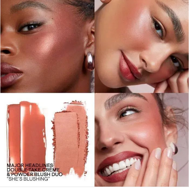 Мини румяна PATRICK TA Mini Major Headlines Double-Take Cr&egrave;me & Powder Blush Duo, оттенок She's Blushing  000268 фото