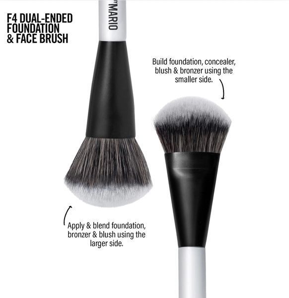 Кисточка для макияжа MAKEUP BY MARIO F4 Dual-Ended Foundation and Face Brush 000163 фото
