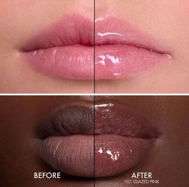 Блиск для губ з пептидами та керамідами DIOR Addict Lip Glow Butter відтінок 101 Glazed Pink  000067 фото