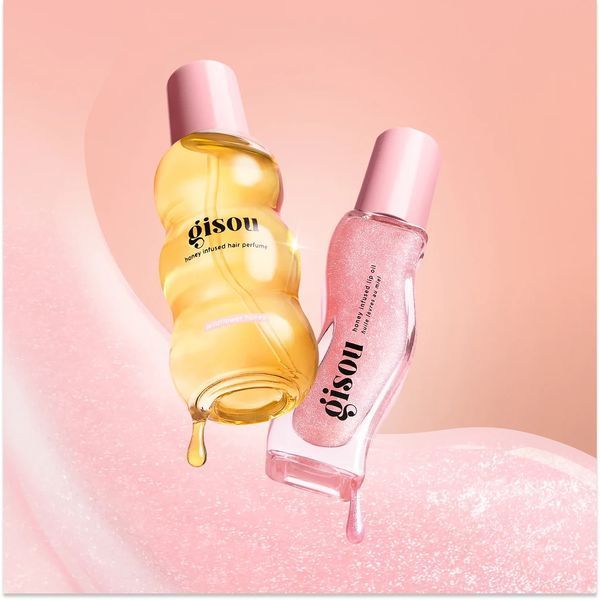 Лимитированный набор Gisou Honey Gloss & Go Duo &mdash; парфюм для волос + масло для губ 2834043711 фото