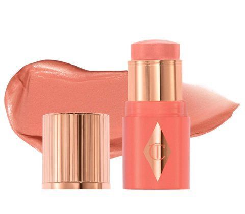 Рум'яна для щік та губ у формі стіка Charlotte Tilbury Mini Unreal Lip + Cheek Glow Blush Stick відтінок Peachy Glow, міні 3 гр  000204 фото